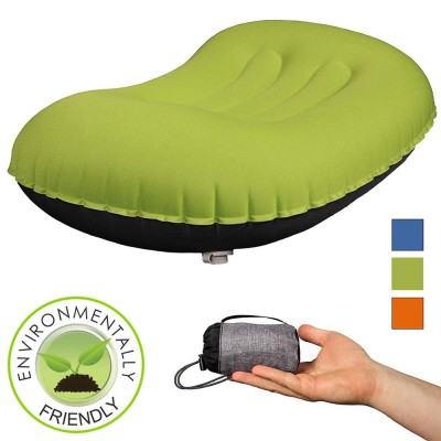 Inflatable Camping Pillow - Lightweight, Compressible, Blow up Large - Great for Travel, Bath, Camp, Chair, Sleeping, Body, Neck