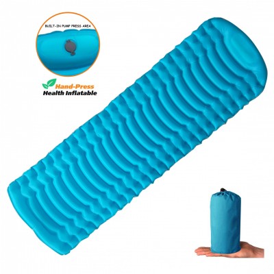 Camping Sleeping Pad with Built-in Pump Upgraded Inflatable Camping Mat for Backpacking, Traveling, Hiking, Durable